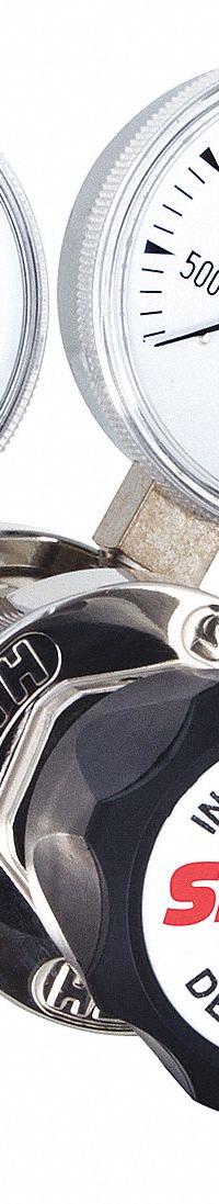 SMITH EQUIPMENT High Purity Gas Regulator: Two Stage, CGA 346 Inlet, 1/4" NPT M Outlet, 50 psig (MPN 121-2005). Key specifications — Brand: SMITH EQUIPMENT; Manufacturer Part Number: 121-2005; Diaphragm Material: Neoprene; Outlet Connection: 1/4" NPT M; Inlet Connection: CGA 346.