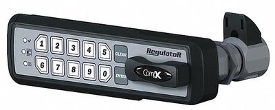 COMPX REGULATOR Electronic Keyless Lock: Deadlatch, 1 1/2 in Body Ht, 5 7/16 in Body Wd - Electronic Keypad Cabinet & Locker Locks