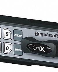 COMPX REGULATOR Electronic Keyless Lock: Deadlatch, 1 1/2 in Body Ht, 5 7/16 in Body Wd, 12 Buttons (MPN REG-S-L-3-BLK). Key specifications — Latch Type: Deadlatch; Brand: COMPX REGULATOR; Manufacturer Part Number: REG-S-L-3-BLK.