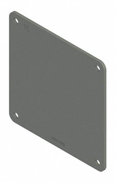 HOFFMAN Wireway Closure Plate: 4 in Wd, 4 in Ht, 5 3/8 in Lg, Steel - End Caps for Dust-Tight Wireways