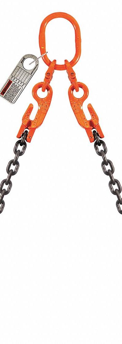 PEWAG Chain Sling: 9/32 in Chain Trade Size - Adjustable-Length Grade-100 Double-Leg Chain Slings