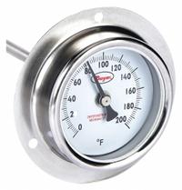 DWYER Clip On Thermometer: 0°F to 200°F, ±2% Accuracy, 2 1/2 in Dial Dia, 6 in Probe Lg (MPN BTPM260101). Key specifications — Brand: DWYER; Accuracy: ±2 %.