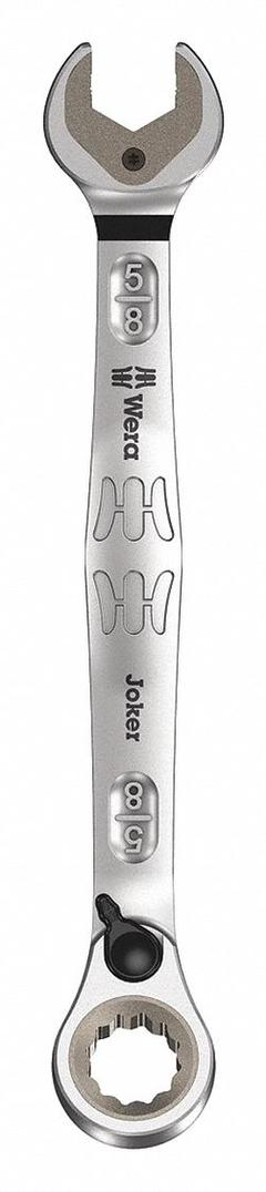 WERA Combination Wrench: Alloy Steel, Nickel Chrome, 5/8 in Head Size, 8 3/8 in Overall Lg, Offset (MPN 05020080001). Key specifications — attr309600: 5/8 in; attr309611: Nickel Chrome; attr309610: Alloy Steel; attr309604: Yes; attr309612: No; attr309613: No; attr309615: No; attr324932: WERA.