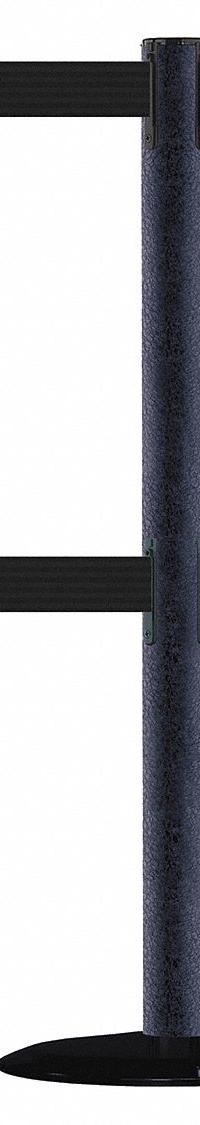 TENSABARRIER Barrier Post with Belt: Black, No Pattern, No Legend, 7 1/2 ft Belt Lg, Black (MPN 889T2B-33-89-STD-NO-B9X-C). Key specifications — Base Material: Cast Iron; Belt Color: Black; Brand: TENSABARRIER; Post Material: Metal Alloy; Post Color: Black; Message: No Legend.