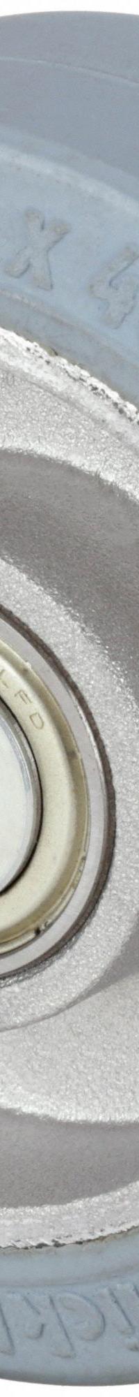 APPROVED VENDOR Caster Wheel: 3 7/8 in Wheel Dia., 1 5/8 in Wheel Wd, Rubber, 440 lb Load Rating (MPN ALEV 100/15K-SG-BB0.5). Key specifications — Wheel Core Material: Aluminum; Wheel/Tread Color: Gray; Brand: APPROVED VENDOR.