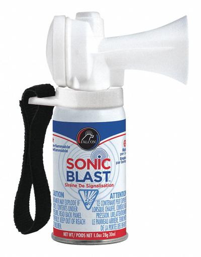 SONIC BLAST Personal Safety Horn: 112 dB, 1 oz Net Wt, Plastic, 10 ft Coverage - Personal Safety Horns