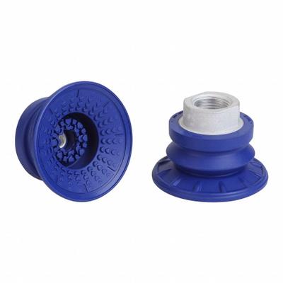 SCHMALZ Vacuum Pad Assembly: Bellows, 1.5 Folds, G3/8 in, 56 mm Pad Dia, NBR, Blue - Bellows Type Automotive Industry Vacuum Pad Assemblies
