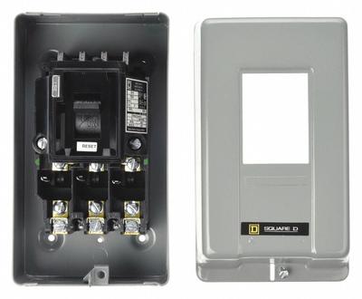 SQUARE D Manual Motor Starter: Non-Reversing, 3 Poles, 18 A, NEMA Size M-0 - Enclosed Non-Reversing Starters with Thermal Overloads