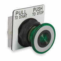 SCHNEIDER Mushroom Head Push Button: Green, 30 mm Mounting Size, Non-Metallic, Maintained (MPN 9001SKR9G). Key specifications — Brand: SCHNEIDER; Action: Maintained; Series: 9001SK; Push Button Material Type: Non-Metallic.