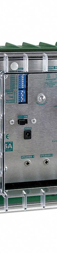 BIRD-X Electronic Bird Repeller: 6 acre Coverage Area, Wall Mount, Electric, 110 dB Max Volume (MPN SBXP-Pro 2). Key specifications — Manufacturer Part Number: SBXP-Pro 2; Brand: BIRD-X; Mounting Type: Wall Mount; Power Source: Electric; Targeted Animals: Ravens; Voltage: 110 V AC.