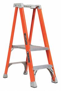 LOUISVILLE LADDER Platform Stepladder: 4 ft Ladder Size, Fiberglass, 300 lb Load Capacity, 16 lb Wt (MPN FXP1702). Key specifications — Brand: LOUISVILLE LADDER; Included Features: Impact-Resistant Bracing.