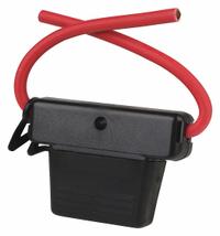 BUSSMANN In-Line Fuse Holder: Non-Rejection Block Style, 1 Pole, 32 V DC Rating, Wire Leads (MPN HHX). Key specifications — Compatible Fuse Series: MAX; Brand: BUSSMANN.