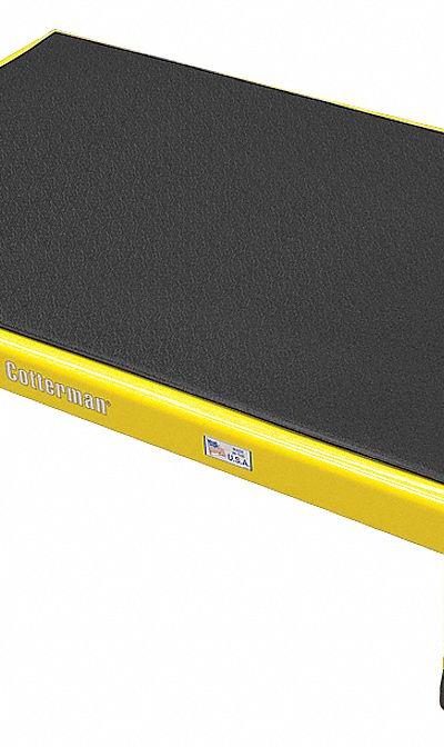 COTTERMAN Work Platform: 14 in Platform Ht - Cushioned Adjustable-Height Single-Step Platforms