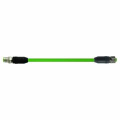 MURRELEKTRONIK Cordset: M12 Male Straight x M12 Female Straight, 7.5 m Lg, PUR, Green, Y Coding (MPN 7000-47051-8310750). Key specifications — Brand: MURRELEKTRONIK; Cable Jacket Color: Green; End 1 Coding: Y; End 2 Coding: Y; IP Rating: IP65.