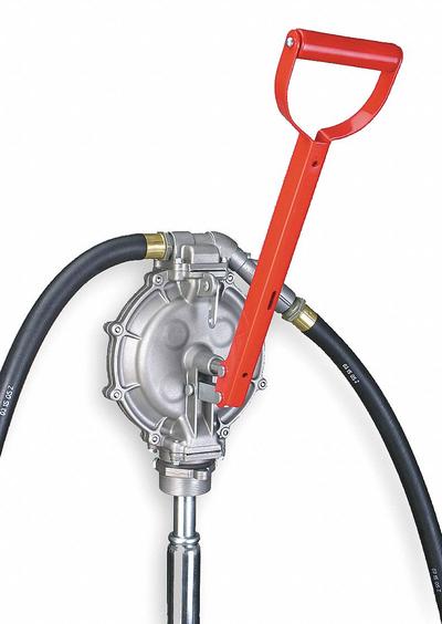 Dayton Hand Pump: Lever Action, Pump with Hose & Nozzle, Aluminum Housing, 27 oz per stroke - Lever Handle Standard Drum Pumps