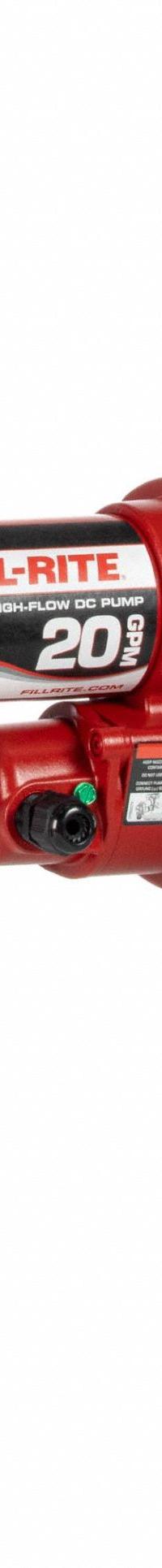 FILL-RITE Electric Drum Pump: 12 V DC, 1/4 hp HP, 20 gpm Max. Flow Rate, Pump with Hose & Nozzle (MPN FR4210HARC). Key specifications — Brand: FILL-RITE; Meter: Not Included.