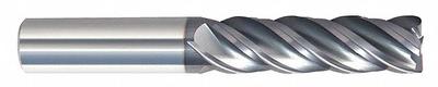 APPROVED VENDOR Corner Radius End Mill: Carbide, nACRo Coated, 4 Flute, 1" Mill Dia, 4" LOC - Fast-Cutting Carbide Corner-Radius End Mills for Steel & Cast Iron