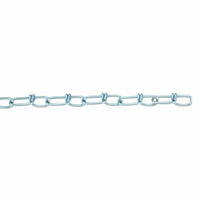 Dayton Double Loop Chain: 3 in Chain Trade Size, Steel, 90 lb Working Load Limit - Light-Duty Jack Utility Chains