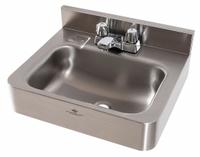 ACORN Bathroom Sink: 1950, Silver, Stainless Steel, Dual Manual Handle, Knob Faucet Handle (MPN 1950-1-CSS). Key specifications — Series: 1950; Includes: Lavatory Mounting Bracket; Color: Silver; Brand: ACORN; Sink Type: General Purpose; Material: Stainless Steel; Sink Material: Stainless Steel.