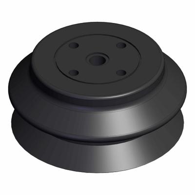 SMC Vacuum Pad: Bellows, w/o Adapter, 5 mm Pad Dia, NBR, Black, 50, 47.5 mm Pad Ht - Bellows Type Automotive & Industrial Vacuum Pads