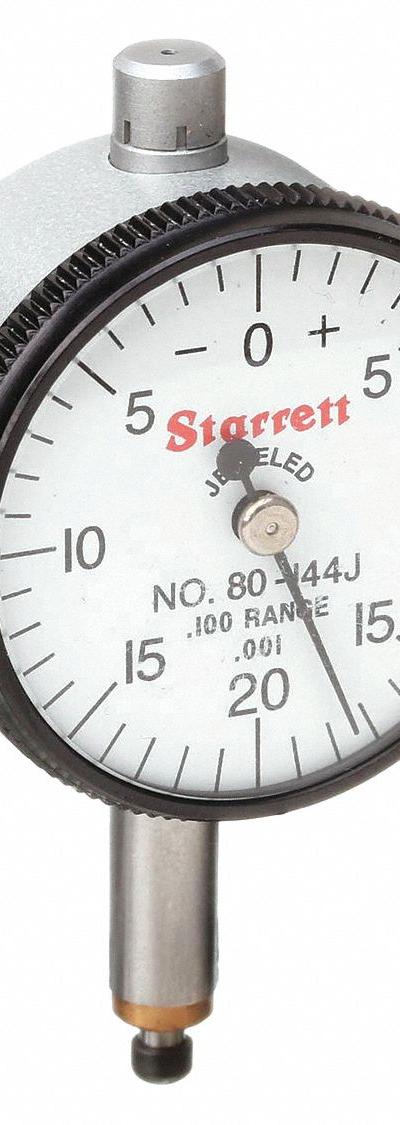 STARRETT Dial Indicator - Balanced Reading Back Lug Dial Indicators