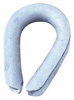 CROSBY Wire Rope Thimble: 3/8 in Compatible Rope Dia, Galvanized Steel/Stainless Steel, Steel (MPN 1037675). Key specifications — Material: Steel; Brand: CROSBY; Finish: Galvanized.