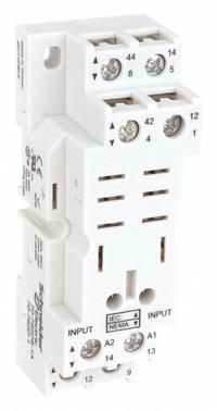 SCHNEIDER Relay Socket: 16 A Rating, DIN-Rail Socket Mounting, 8 Pins, D Socket, Std, Finger Safe (MPN 70-782D8-1A). Key specifications — Brand: SCHNEIDER.