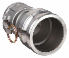 Cam and Groove Adapter: 125 psi Max. Working Pressure @ 70 F, 5 7/8 in Overall Lg, Nitrile (MPN 2030-DA-SS). Key specifications — Gasket Material: Nitrile; Fitting Type: Female Coupler x Male Adapter; Includes Locking Arm: Yes; Body Material: 316 Stainless Steel; Brand: DIXON VALVE & COUPLING.
