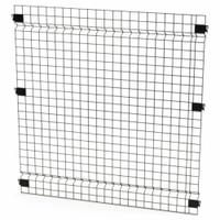 HUSKY RACK & WIRE Welded Wire Panel: 4 ft H x 4 ft W x 1 1/2 in D, Black, Powder-Coated (MPN V0404). Key specifications — attr1283297: Powder-Coated; attr1283316: Steel; attr1283313: Yes; attr1283333: HUSKY RACK & WIRE.