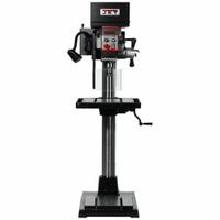 JET Drill Press: Belt Drive, Variable Speed, 50 RPM – 2,000 RPM, 230V AC /Three-Phase, 26 1/2 in (MPN 354251). Key specifications — attr22849: 50 to 2000 RPM; attr22858: 230V AC; attr73523: Tapping; attr22856: Belt; attr73570: Three-Phase; attr22850: 26-1/2 in; attr22846: 1-1/2 hp; attr22840: 4.6A.