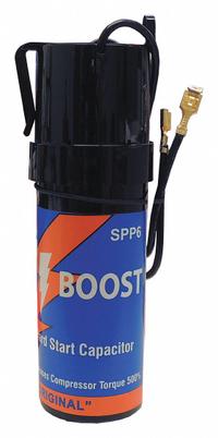 Hard Start Kit: 2 Wire, 130-156 MFD, 90-277V AC, 1/2 hp to 10 hp, Positive Temp Coefficient Relay (MPN SPP6). Key specifications — For Compressor Type: Permanent Split Capacitor; Manufacturer Part Number: SPP6; Brand: SUPCO; For Cooling Capacity Range: 1/2 to 5 ton; Control Voltage: 90-277V AC.
