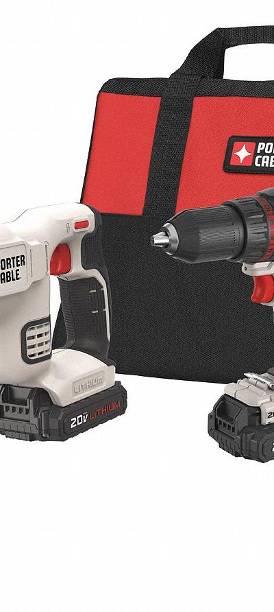 PORTER CABLE Cordless Tool Combination Kit: 4 Tools - Porter Cable 20V Cordless Tool Combination Kits