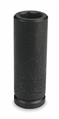 PROTO Impact Socket: 3/4 in Drive Size, SAE, 1 7/16 in Socket Size, 6-Point, Deep, Black Oxide (MPN J07523-LT). Key specifications — attr1215501: PROTO; attr1215515: Black Oxide; attr1215518: 1-7/16 in.