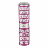 APPROVED VENDOR Open Barrel Splice: 4/0 AWG Wire Size, Purple Code, 2.78 in, Copper Barrel, 54 Die (MPN 22EZ38). Key specifications — Die Code: 54; Brand: APPROVED VENDOR; Color Code: Purple.
