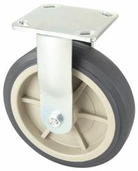 APPROVED VENDOR Plate Caster: Rigid, No Brake, Rubber, 6 in Wheel Dia, 2 in Wheel Wd, Roller, Rigid (MPN 1ULJ7). Key specifications — Wheel Bearing Type: Roller; Wheel/Tread Color: Gray; Brand: APPROVED VENDOR; Caster Type: Rigid.