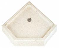 FIAT PRODUCTS Shower Base: Neo-Angle, Single Threshold, Terrazzo, 36 in Overall Lg, 4 in Overall Ht (MPN 36MFTC081). Key specifications — Material: Terrazzo; Drain Location: Corner; Brand: FIAT PRODUCTS.