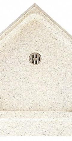 FIAT PRODUCTS Shower Base: Neo-Angle, Single Threshold, Terrazzo, 36 in Overall Lg, 4 in Overall Ht (MPN 36MFTC081). Key specifications — Material: Terrazzo; Drain Location: Corner; Brand: FIAT PRODUCTS.
