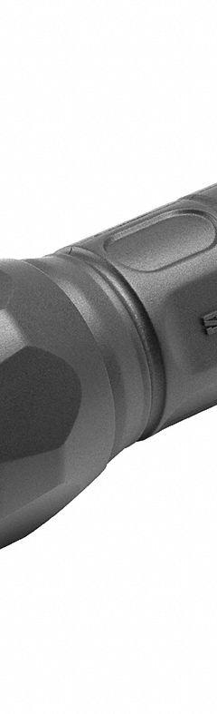 SUREFIRE Flashlight: 600 lm, 1.5 hr Run Time at Max. Brightness, 187 m Max Beam, 2 Light Outputs (MPN G2X-D-BK). Key specifications — Brand: SUREFIRE; Switch Location: Tail; Battery Requirements - Broad: Includes 2 CR123.