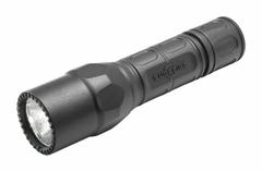 SUREFIRE Flashlight: 600 lm, 1.5 hr Run Time at Max. Brightness, 187 m Max Beam, 2 Light Outputs (MPN G2X-D-BK). Key specifications — Brand: SUREFIRE; Switch Location: Tail; Battery Requirements - Broad: Includes 2 CR123.