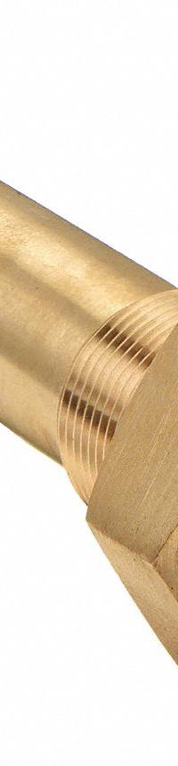 WINTERS Threaded Thermowell: Brass, For 6 in Stem Lg, 5 in Insertion Lg, For 7/16 in Stem Dia (MPN TIW04LF). Key specifications — attr1275131: 400°F/204°C; attr1275136: WINTERS; attr1275129: 710 psi.