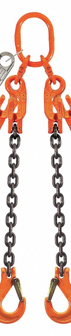 PEWAG Chain Sling: 9/32 in Chain Trade Size, 100 Chain Grade, Steel, Adj, 5 ft Sling Lg, Black (MPN 7G100QOSXK/5). Key specifications — Brand: PEWAG.