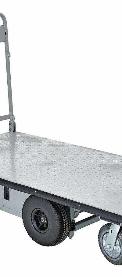 VESTIL Powered Platform Truck: 1,500 lb - Powered Metal-Deck Platform Trucks