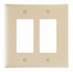 LEGRAND Wall Plate: Decorator-Rocker, 2 Gang, Brown, Jumbo Size (MPN TPJ262). Key specifications — Brand: LEGRAND; Material: Nylon.