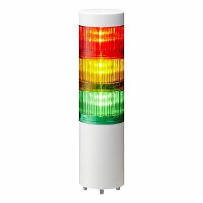 PATLITE Tower Light Assembly: 3 Tier, No Sounder Tier, IP65, Amber/Green/Red, Direct Wire - Three-Tier Tower Light Assemblies