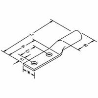 Compression Lugs: For 4 AWG, Stranded Wire, 1/2 in Stud Size, Long, Copper Barrel (MPN 31122). Key specifications — Inspection Hole: No; For Wire Type: Stranded; For Wire Sizes: 4 AWG; Brand: 3M; Manufacturer Part Number: 31122.