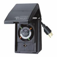INTERMATIC Plug-In Timer: Mechanical, Outdoor, Not Astronomic, 24 hr Setting, 5-15R, 120V AC (MPN P1121). Key specifications — Brand: INTERMATIC; NEMA Receptacle Configuration: 5-15R.