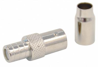 DOLPHIN COMPONENTS CORP Coaxial Connector: Female, Connector, Silver, Crimp-On (2 Piece), BNC - BNC Coaxial Connectors