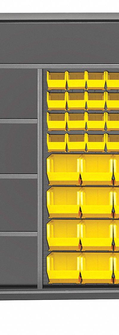 DURHAM MFG Bin Cabinet: 48 in x 24 in 78 in - Standard Bin Cabinets with Half-Shelves