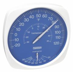 OAKTON Analog Hygrometer: 25%to 80% Humidity Range, Wall, ±3.6°F (MPN WD-35700-20). Key specifications — Humidity Accuracy: +/- 5%; Display Type: Dial; Brand: OAKTON.