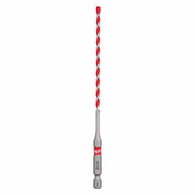MILWAUKEE Hammer Drill Bit: 5/32 in Drill Bit Size, 4 in Max Drilling Dp - Hex-Shank Impact-Rated Concrete & Masonry Drill Bits